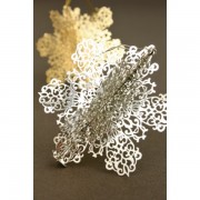 Metal Gold or Silver Snowflake - 3d